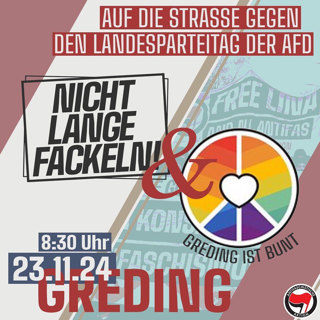 Crash boom bang – gegen den AfD Parteitag in Greding!