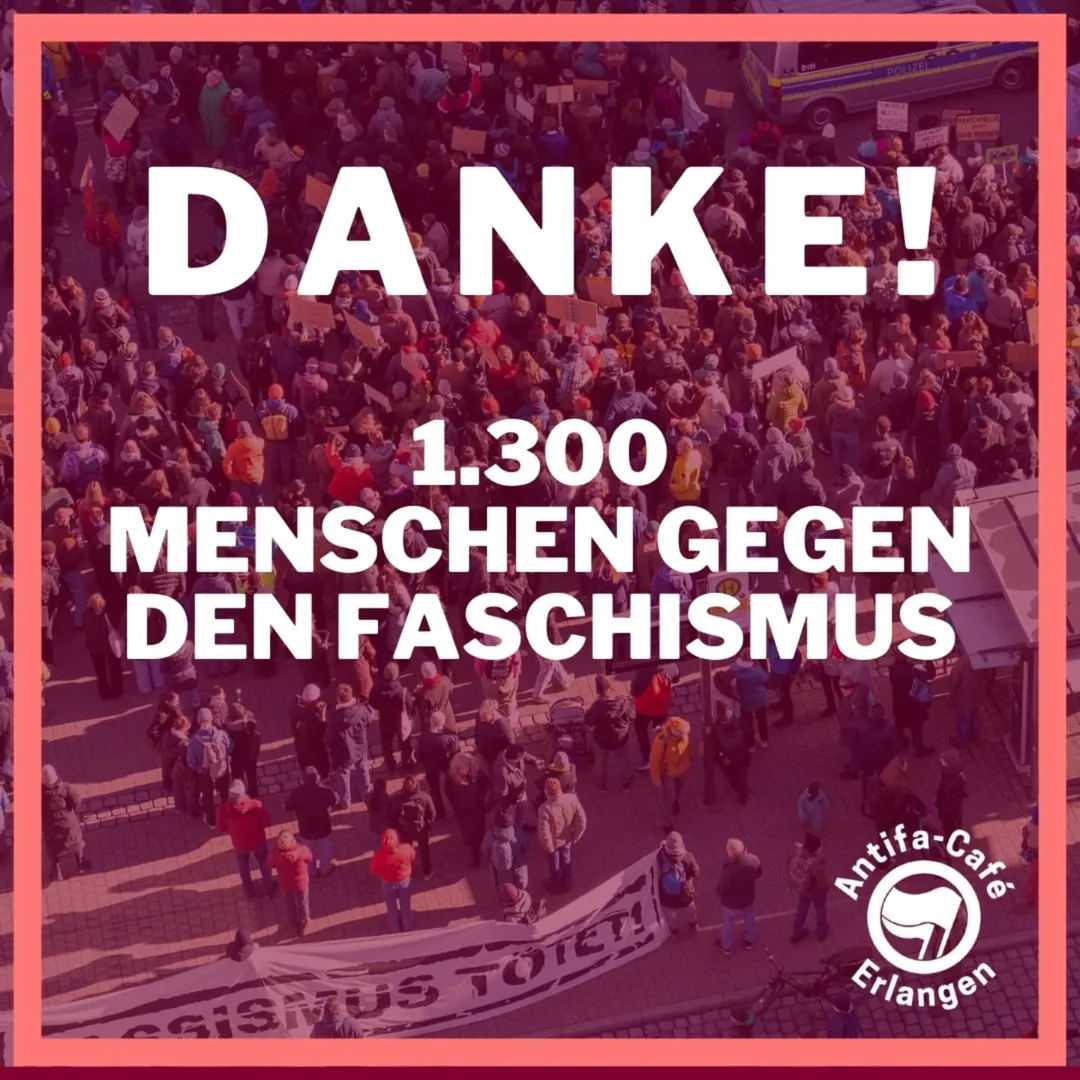 Danke! 1.300 Menschen gegen den Faschismus