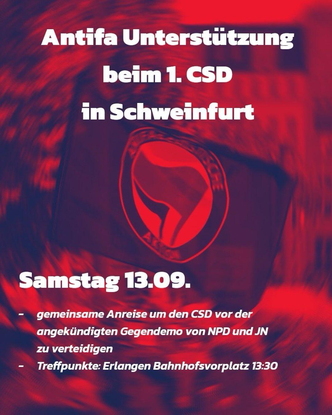 Den ersten CSD in Schweinfurt verteidigen! ✊🏻
