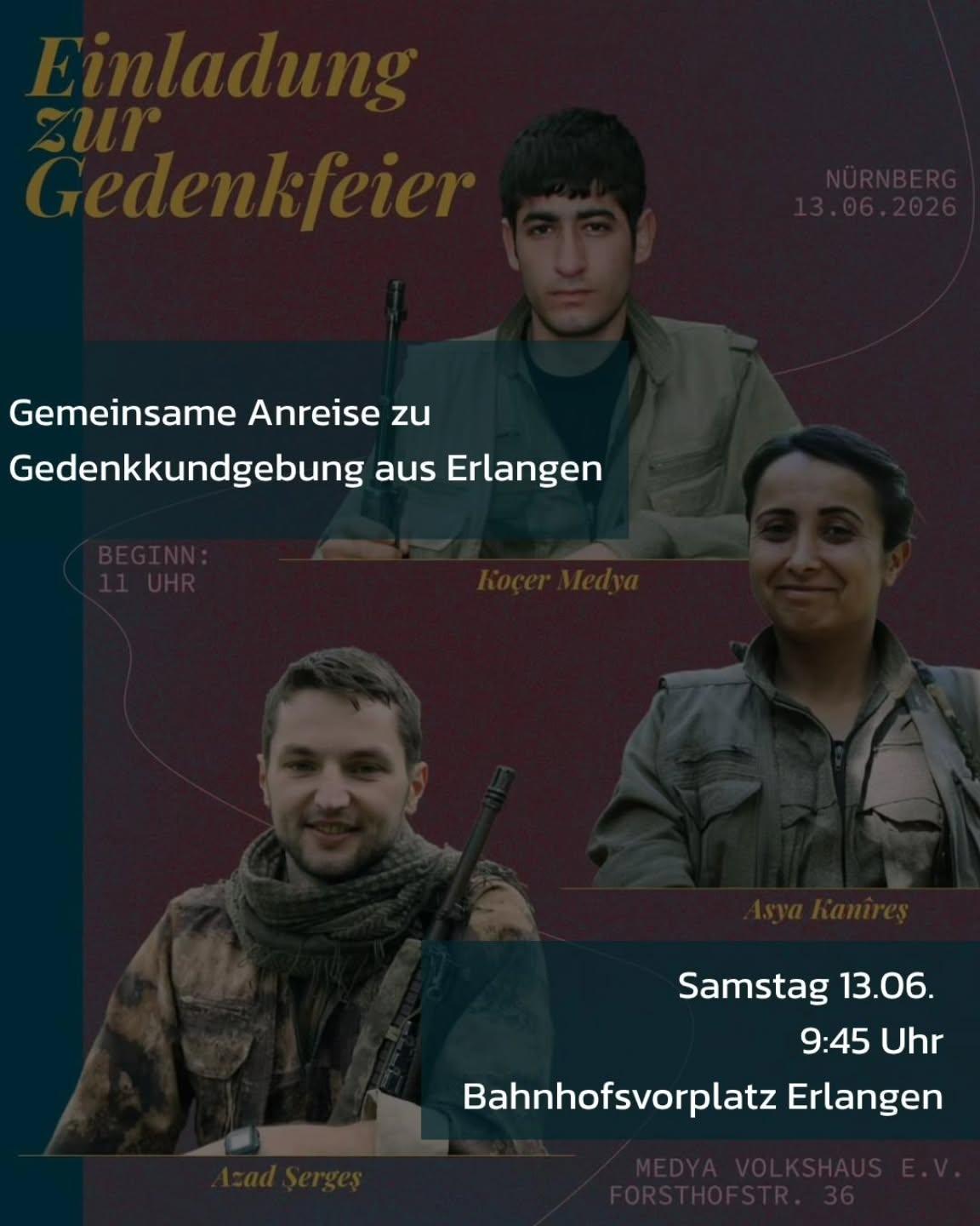 Anreise Gedenkkundgebung